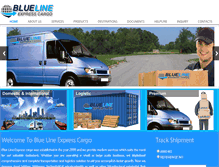 Tablet Screenshot of bluelineexpresscargo.com